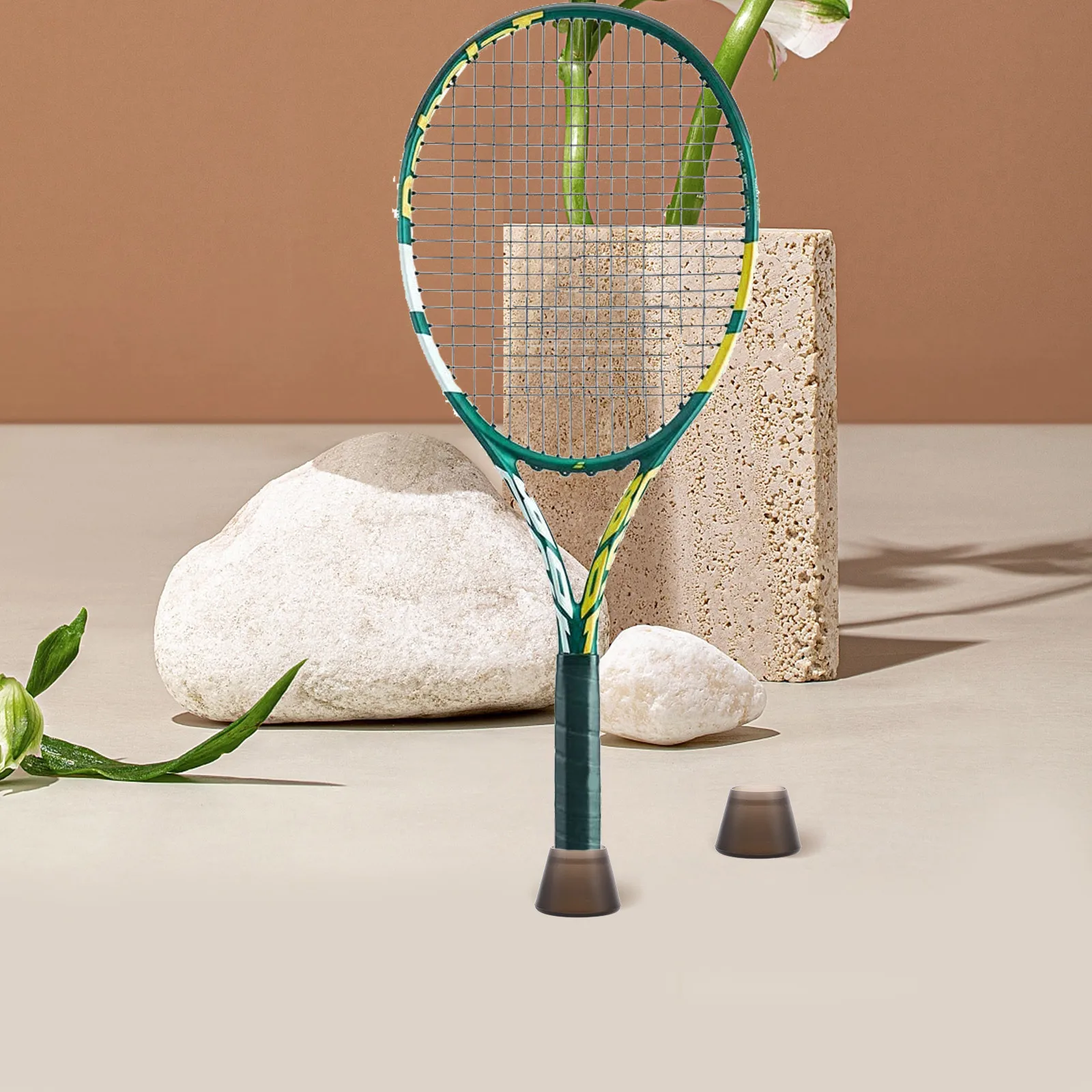 

2Pcs Tennis Racket Handle End Cover Stable Grip Enhancer Long Lasting Performance Protective Gear Tennis Racket Butt