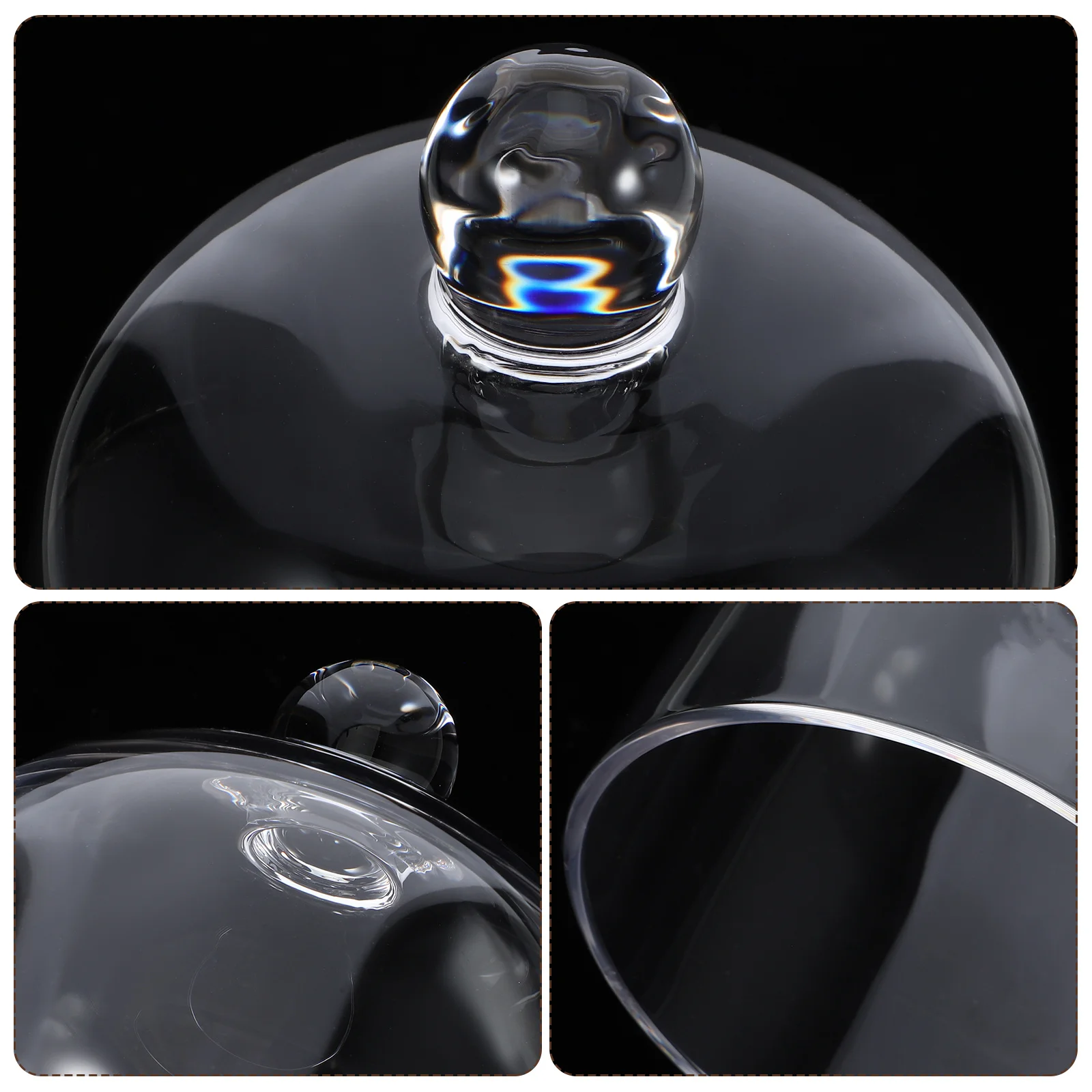 

Clear Glass Dome for Preserved Flowers Eternal Flower Display Cover Case Decorative Dustproof Cover for Home Party Wedding Gift