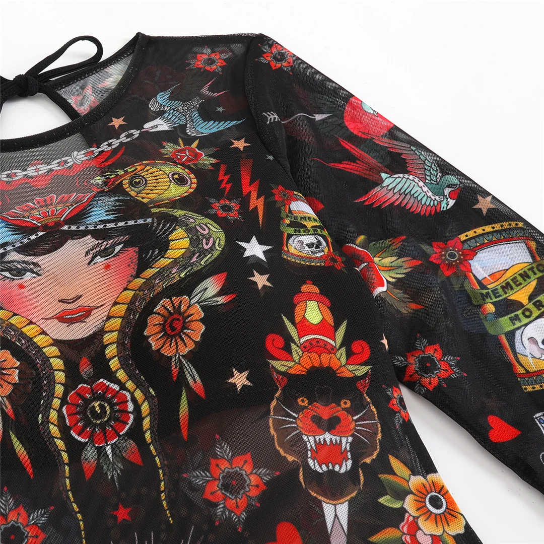 S - XXL 3-teiliges Set, neues, bedrucktes, langärmeliges Badeanzug-Set mit Hose, Sarong, Damen-Badebekleidung, einteiliger Badeanzug, Damen-Badeanzug, Badeanzug V7180 – Detail 31