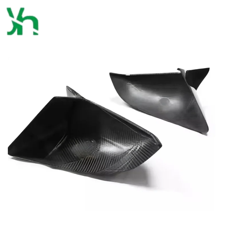 เหมาะสำหรับรถยนต์เทสล่า ชุดฝาครอบกระจกมองข้างคาร์บอนไฟเบอร์ ป้องกันภายนอก ผิวด้าน 2 ชิ้น