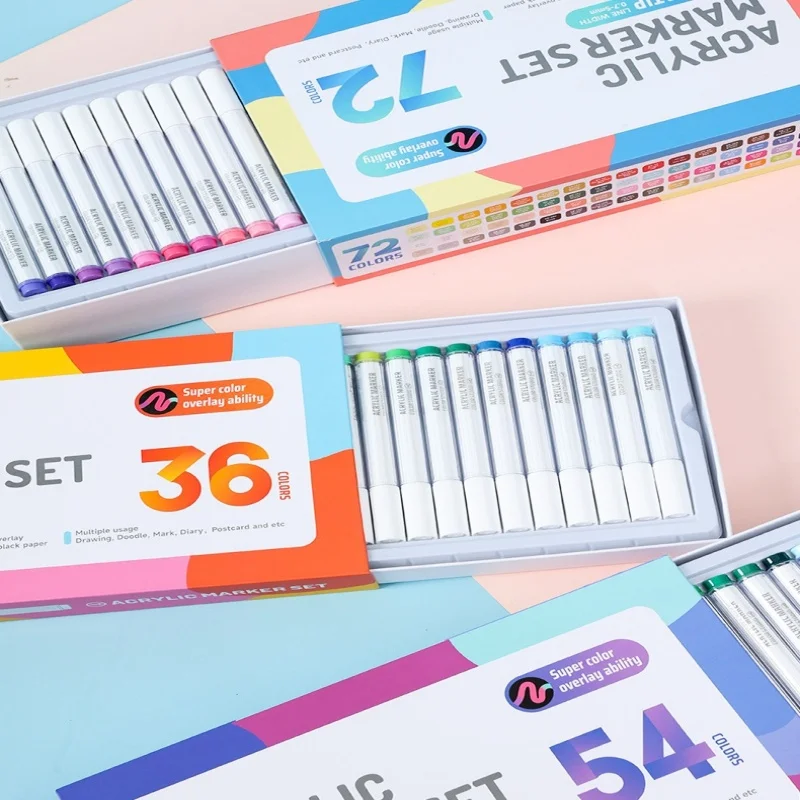Acrylic marker pen gift box student-specific art drawing pen set Office School Supplies Pens Pencils Writing Supplies view 5