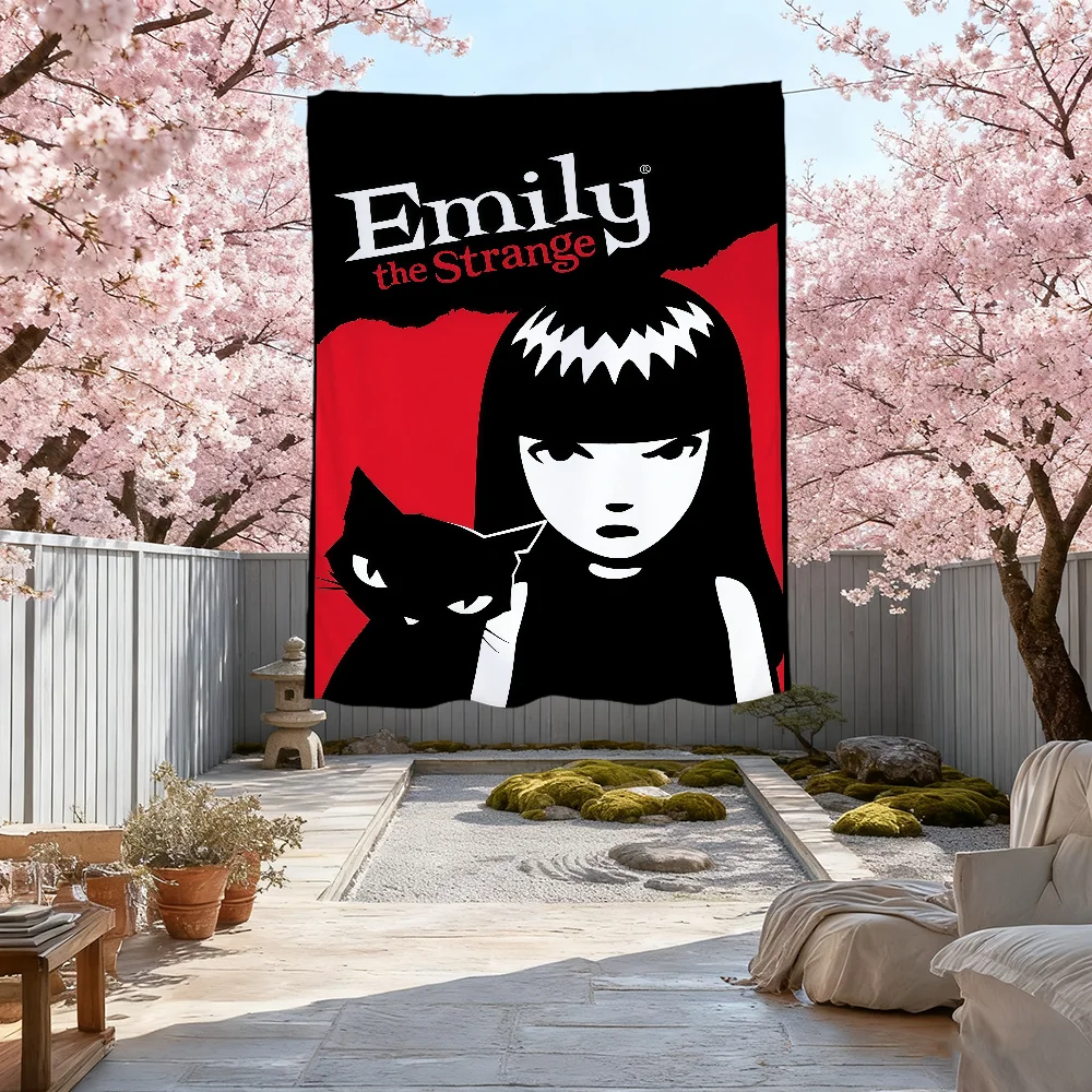 ANIME E-Emily-y The Strange flag For Outdoor Camping Bar Picnic Party Home Decoration Ornaments Banner