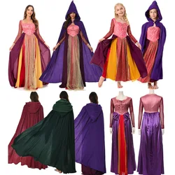 Pocus 2 Sarah Sanderson Cosplay Costume Women Dresses Cloak Halloween Party Witch Clothes For Ladies