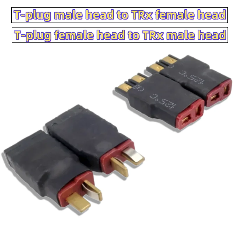 

T Plug to TRX Male Female Adapter Connector 2Pairs for RC Car Drone Lipo Battery DIY Parts