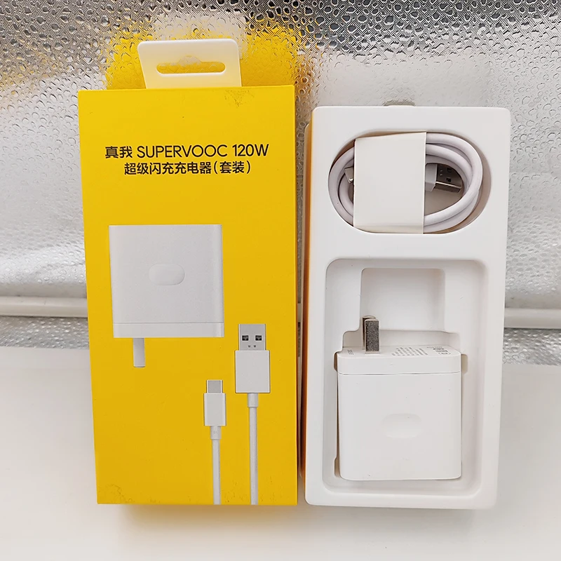 

Зарядное устройство Realme GT8 GT7 Pro Neo 7 Turbo 120W SuperVOOC с быстрой зарядкой, адаптер питания 12A, кабель Type-C для Realme GT 6 6T 5 Neo 6 5