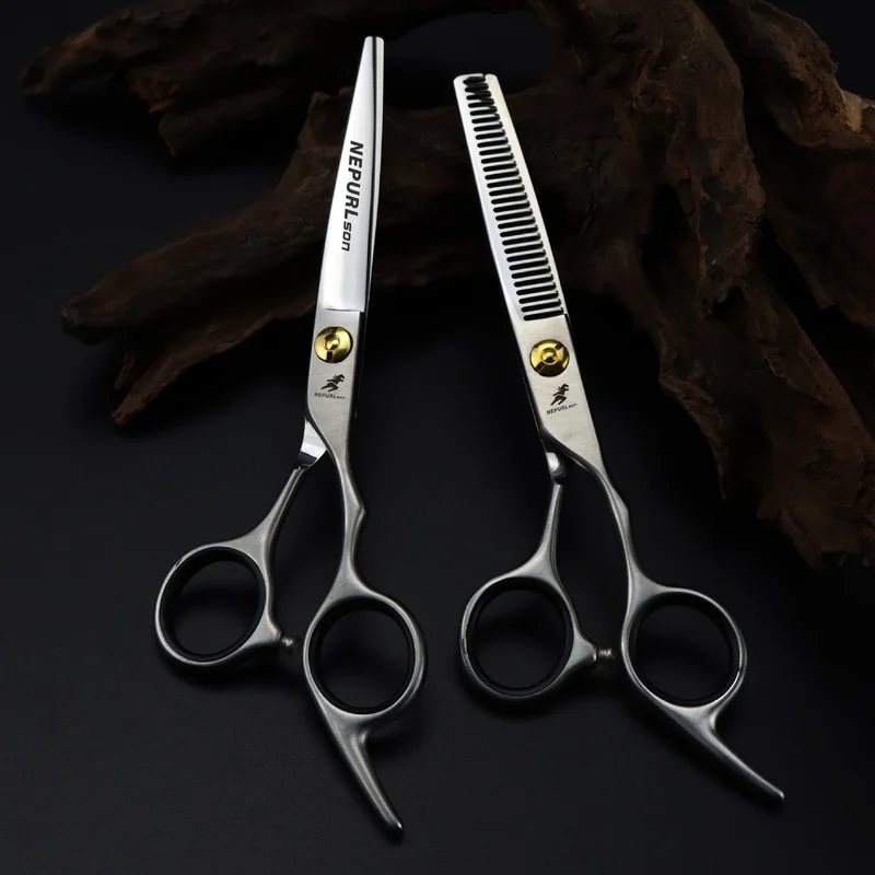 Nepurlson Barber Hairdressing Scissors Solon Hair Scissor Stylist Thinning Scissors 6 Inch Accesorios De Peluquería Profesional