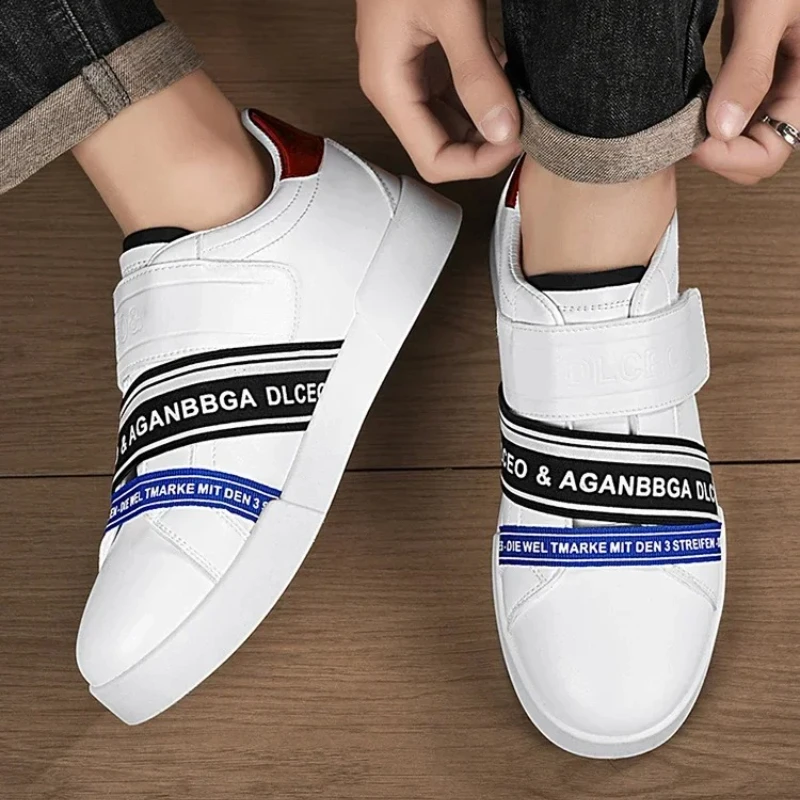 

Casual Men's PU Leather Surface Anti-slip, Wear-resistant, Comfortable, Breathable, Lace-up, Simple Letter and Line Design Shoes