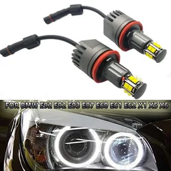 2szt H8 LED Angel Eyes Headlight Led Marker Lights Canbus do BMW X5 E70 X6 E71 E90 E91 E92 M3 E89 E82 E87 Auto Head Lamp 12V