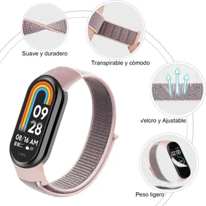 Nylon loop belt for xiaomi mi band, smartwatch bracelet, replacement bracelet, sports bracelet, NFC, 8, 7, 6, 5, 4, 3 8 Main Sales Bracelet Mi Band 4 - №1