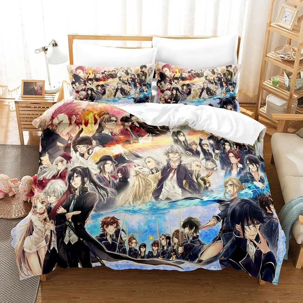 

K project Mikoto Suoh No Blood! No Bone! No Ash! Bedding Set Cartoon Anime three-piece set Adult Kid Bedroom Duvet cover Sets