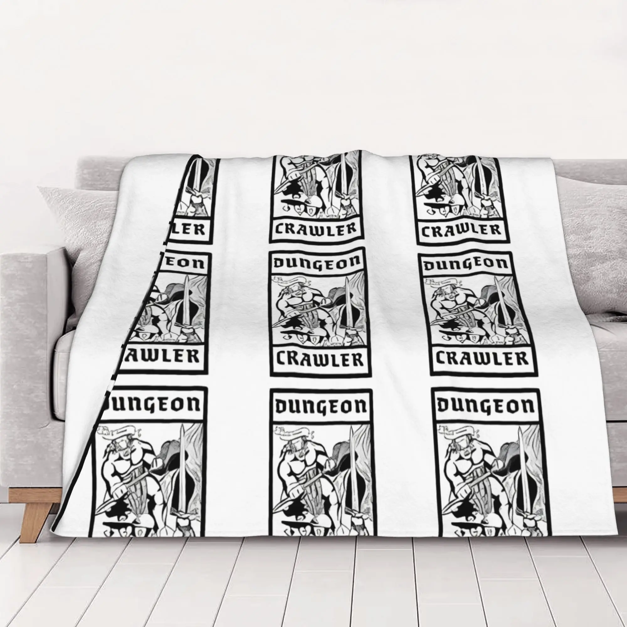 1PC home Cutecore Warrior Black Line Dungeon Crawler Carl Blanket Super Cosy Plush Home Living Room Sofa halloween