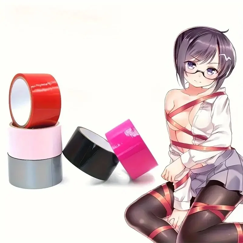 16M Adult Sex Tape BDSM Restraint Electrostatic Adsorption Tapes SM Handcuff Slave Cosplay Handcuffs Leg Restraint Sex Toy Set