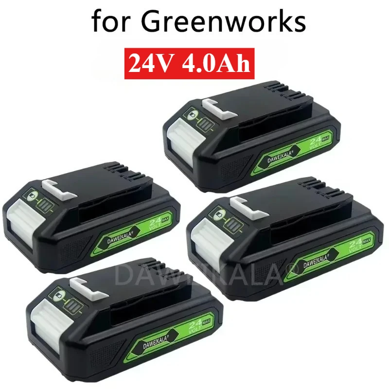 

2025 24V 4.0Ah Lithium-ion Replacement Battery G24B2 for Greenworks ALL devices of 24V tools 29842 29852 BAG708 29322 21342