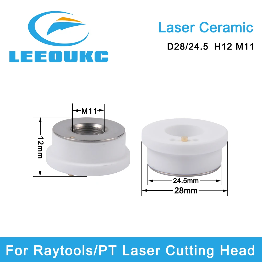 LEEOUKC Laser Ceramic 28/32mm M1 M14 Nozzle holder WTC-01A KT B2 For Fiber Laser Cutting Head  HPSSL KC15 NC30 BM111 BT240S