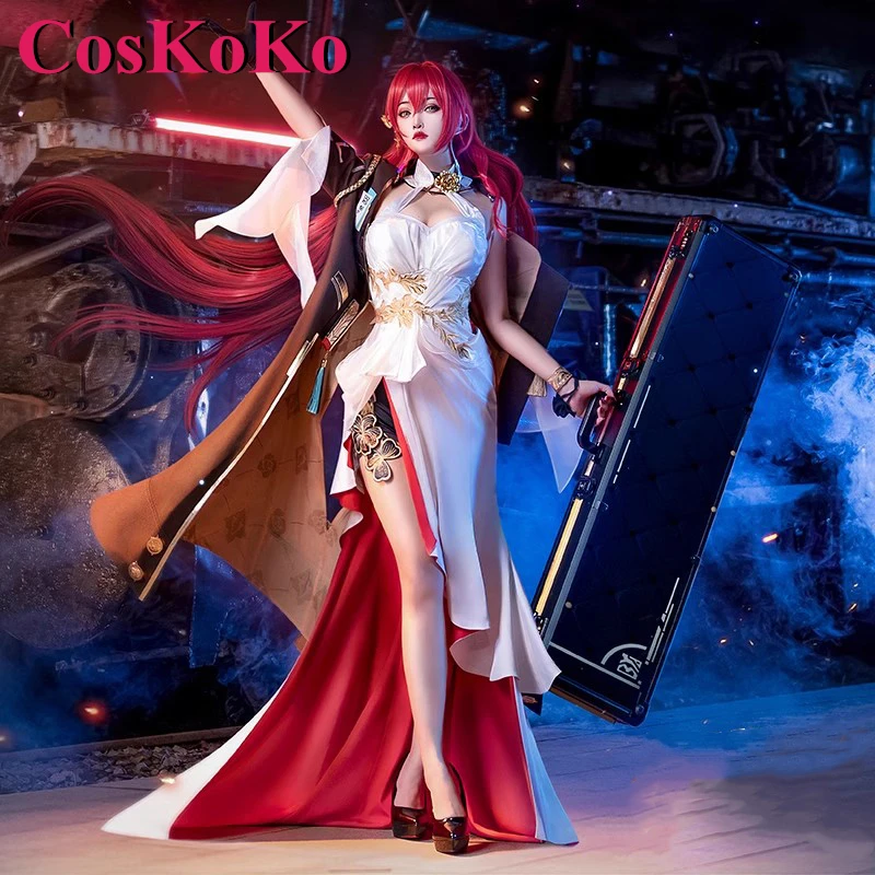 

CosKeKe Himeko Cosplay Anime Game Honkai: Star Rail Costume Elegant Gorgeous Formal Dress Halloween Party Role Play Clothing New