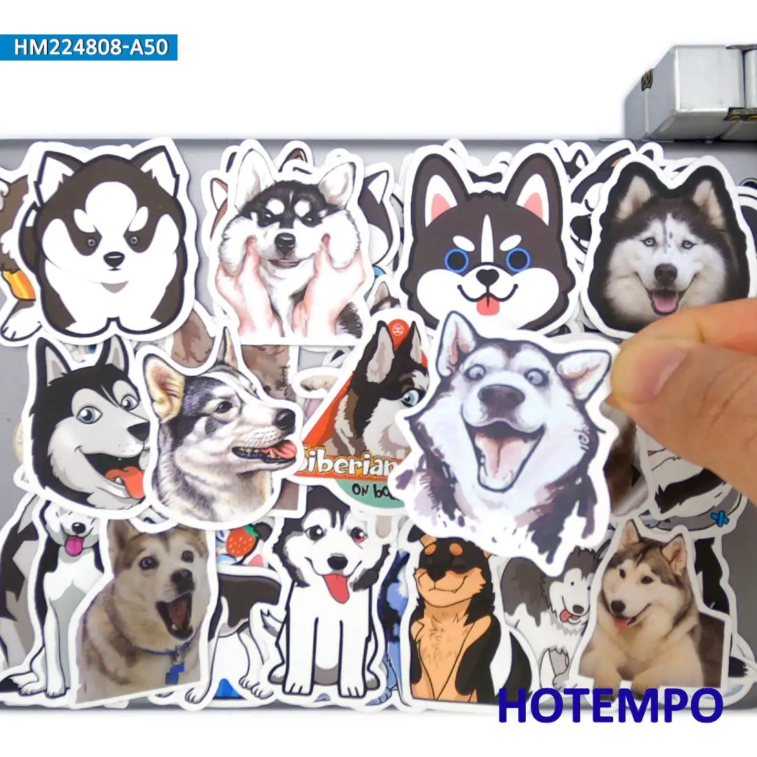 20/30/50 szt, Śliczne zwierzęta z kreskówek, Śmieszne naklejki Husky Dog, na telefon, album, bagaż, deskorolkę, rower, samochód, motocykl, kask, Naklejki na laptopa, zabawki