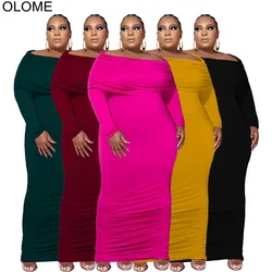 Jesień zima Knitting głęboki dekolt kobiety Casual Dress duży rozmiar 5XL długie rękawy solidne eleganckie rozciągliwe sukienki bandażowe typu Bodycon