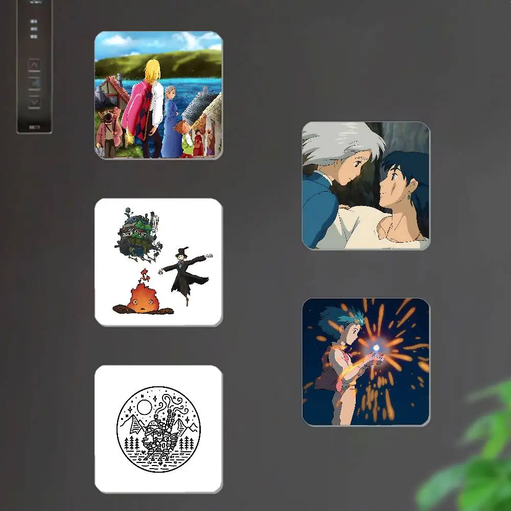 يمكن استخدام ملصقات مربعة مغناطيس الثلاجة H-Howls-Moving-C-Castle-S لتخصيص تذكارات مثالية أو هدايا. #2