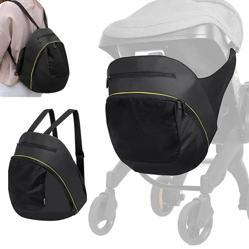 Universal Stroller Organizer Backpack 4 In 1 Integrated Storage Bag For Baby Stroller Multi-compartments Toddler Essentials Bag
