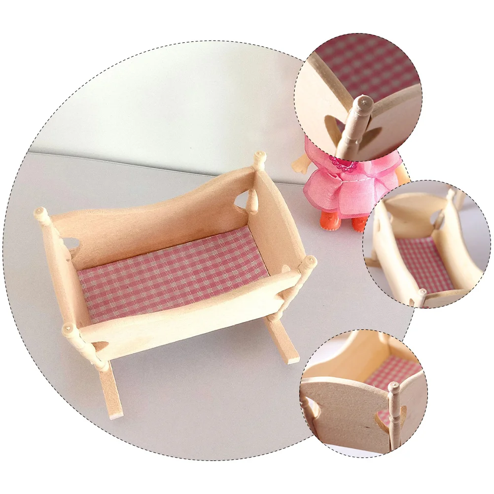 House Decorations for Home Cradle Miniature Furniture Model Accessories Child