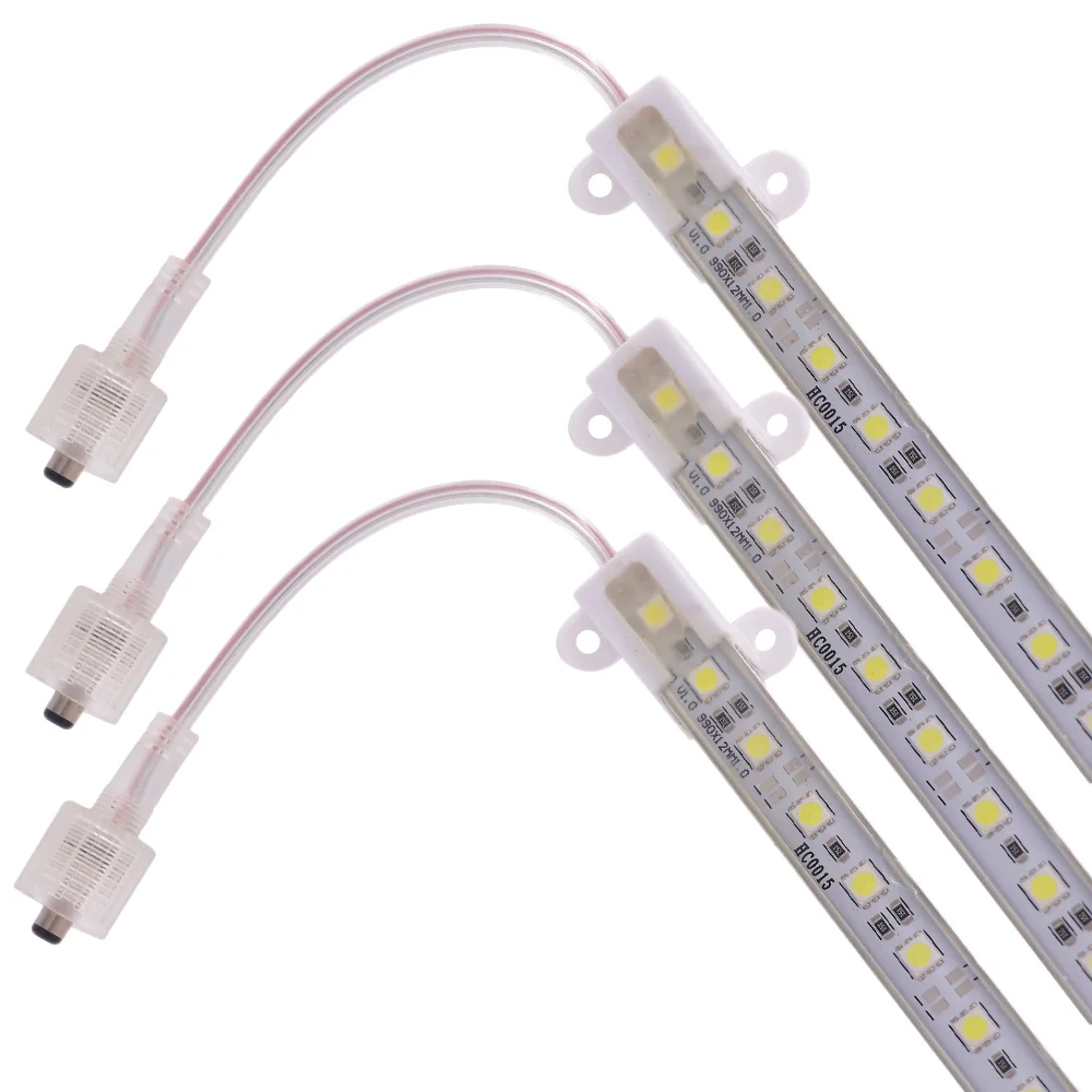 DC 12V LED Bar Lights 50CM 36LEDs High Brightness Hard Rigid LED Strip 5050 Waterproof Tube Light for Home Kitchen Cabinet Decor