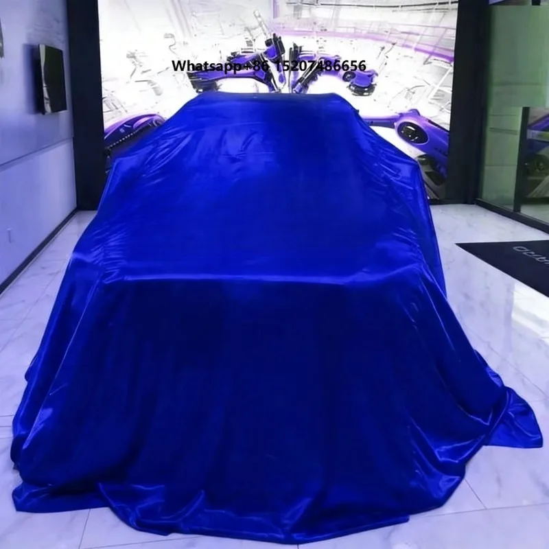 2021 Luxury Satin Silk Car Reveal Cover with Textured Finish 90% UV Protection
