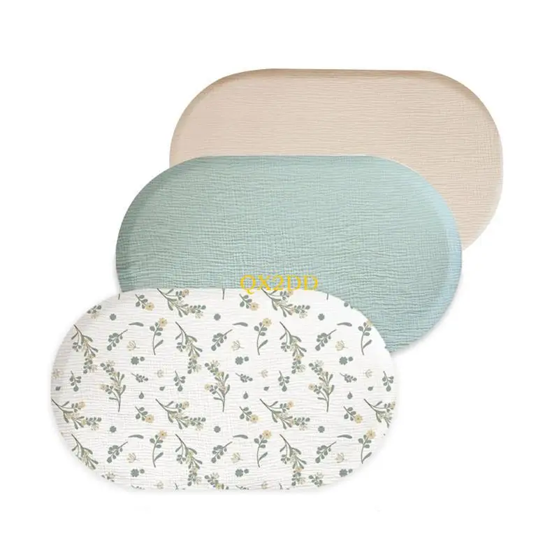 

QX2D Elastic Baby Pram Bedding Soft Microfiber fitting Sheets Breathable for Infants