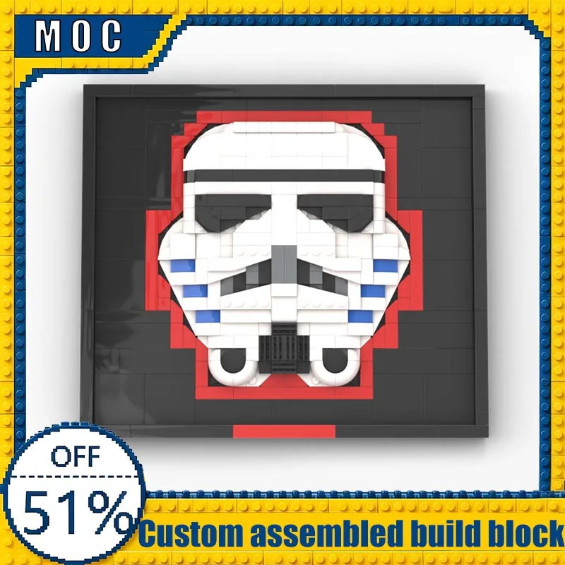 

408PCS Customize Soldier Helmet Framed Art MOC Model Building Blocks Assembly Technology Toy Education Collection Birthday Gift