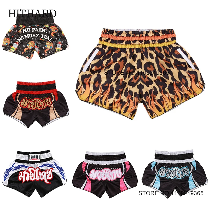 

Short Muay Thai Boxing Shorts Men Women Kids Fight Kickboxing Pants Satin Polyester Workout Athletic Martial Arts MMA Clothing