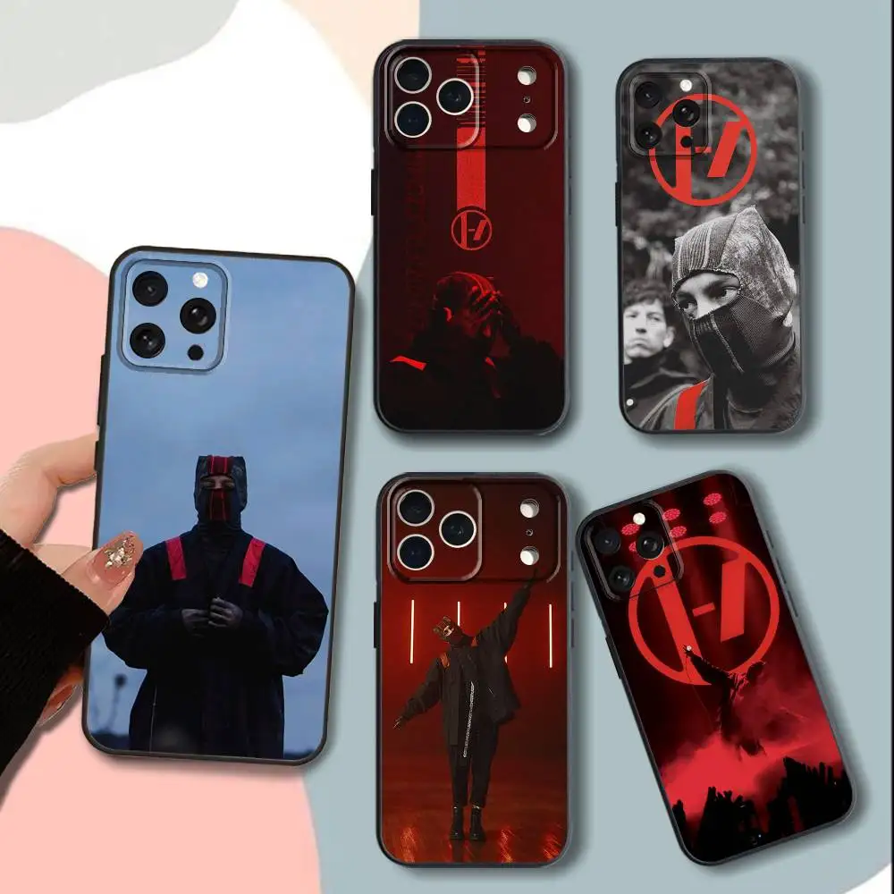 

TwentyS One P-Pilots AlbumS Phone Case For iPhone 15,13,16,12,11,17,14,Plus,Pro,Max,XS,XR,X,SE,Mini,Soft Silicone Black Cover