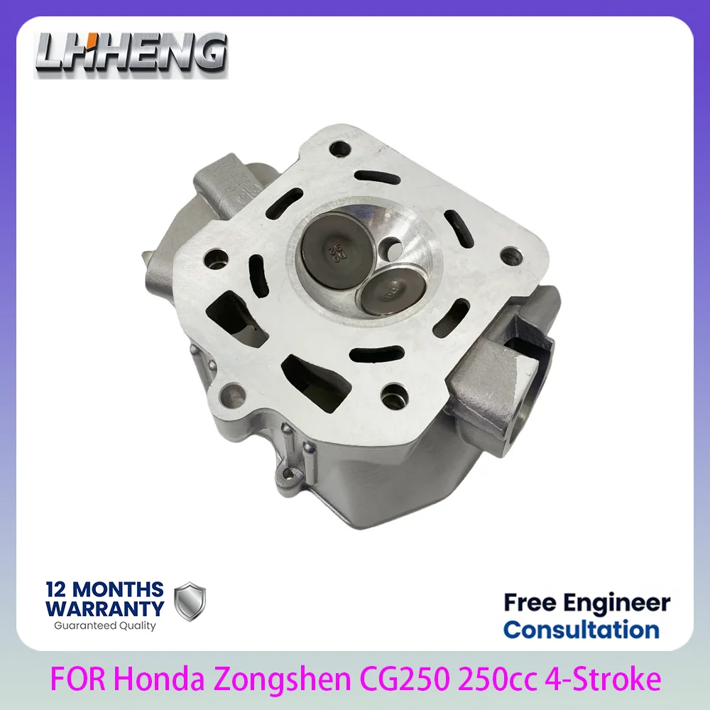 Motorcycle Cylinder Head Water Cooled Fits Honda CG250 Zongshen CG250 250cc 4-Stroke Single Cylinder Water-cooled 2000-2022
