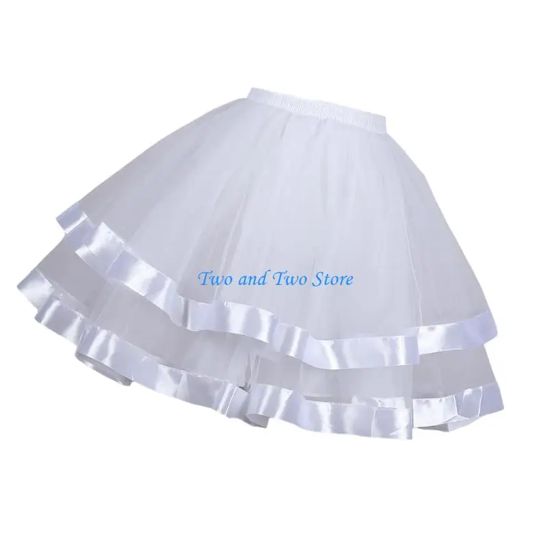 HX6F kobiety taniec baletowy spódnica z tiulu warstwowa plisowana spódnica Tutus linia do kolan tiulowa spódnica Tutus spódnice