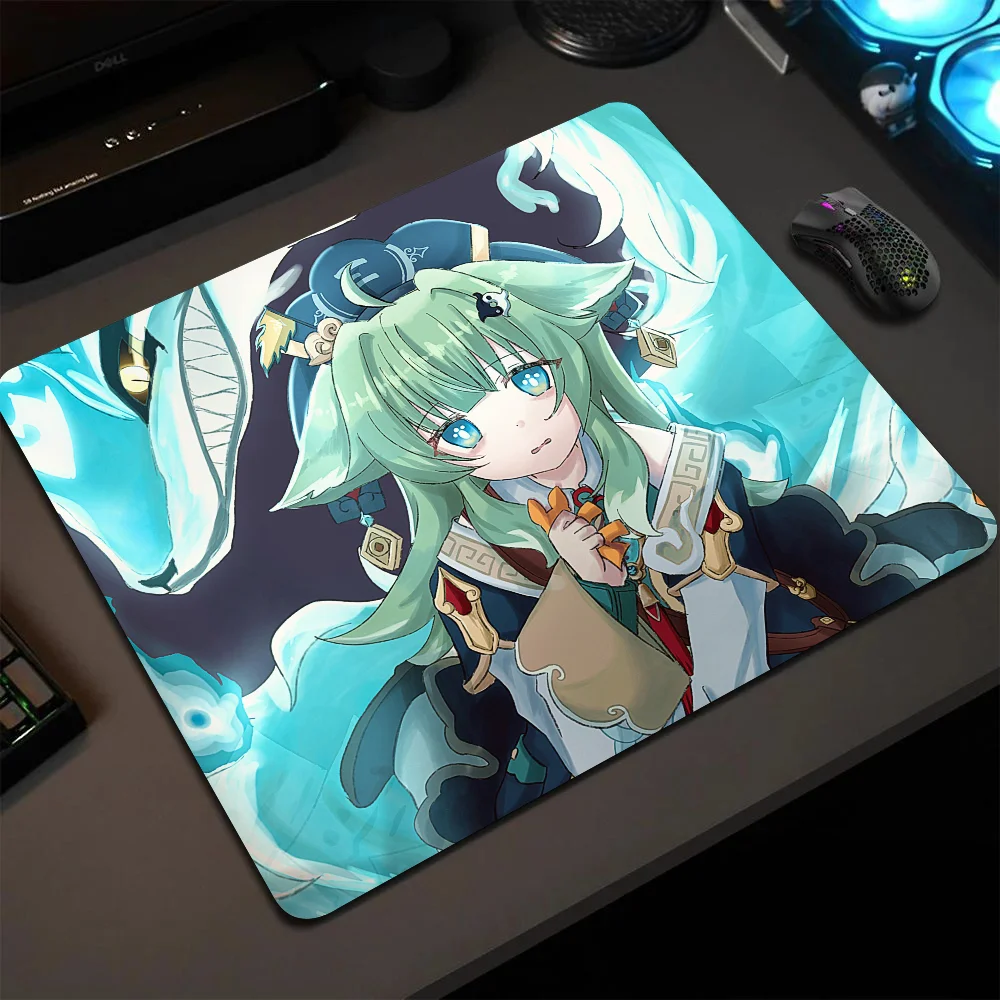 Huohuo Honkai Star Rail Impact Mousepad Small LockEdge Mouse Pad For Gamers Computer Desk Pad Rectangular Anti-slip Rubber