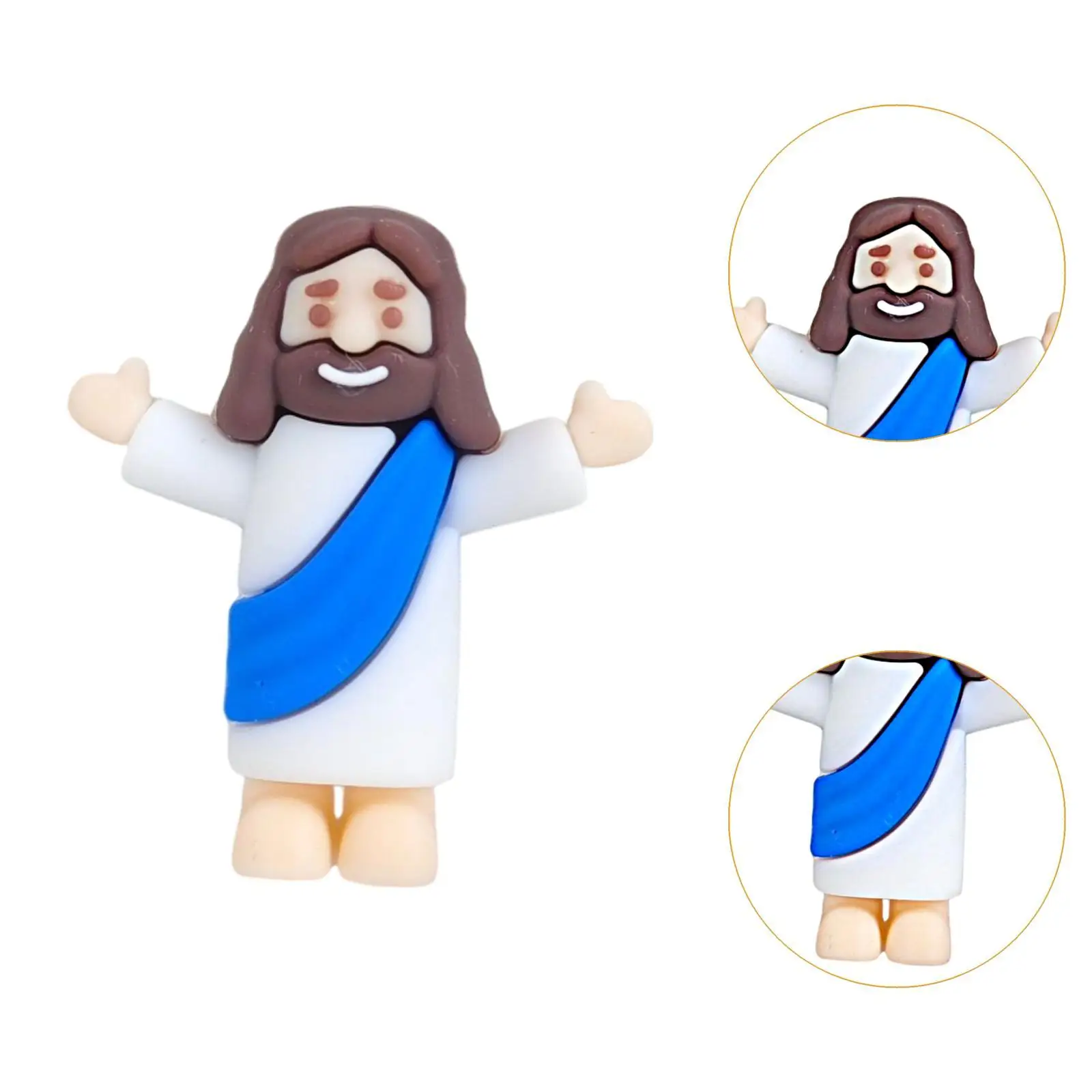 10 Pieces Mini Jesus Figurines Sculpture for Home Shelf Easter Eggs Stuffers view 5
