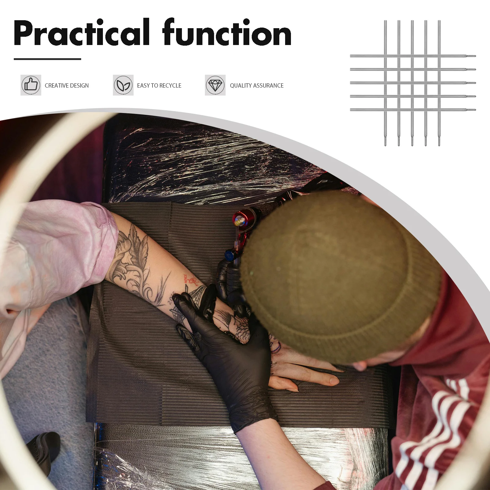 10 قطعة قلم استنسل الوشم سبائك الألومنيوم الجسم غرامة تلميح الجلد بمناسبة القلم الملء الدقة مخطط ممارسة أدوات التجميل #6