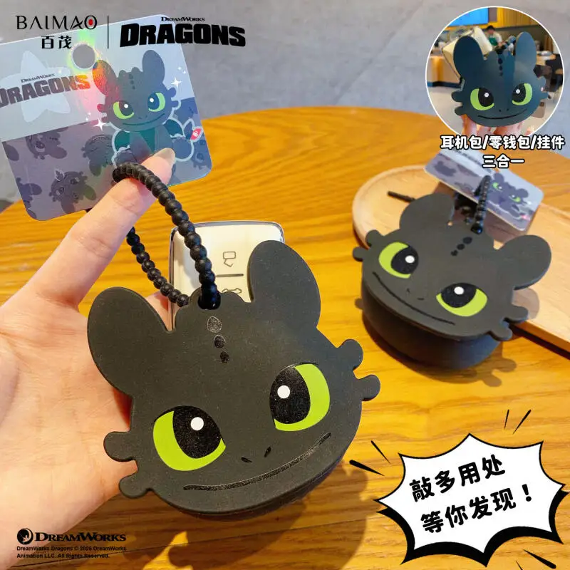 Toothless Zero Wallet Keychain Dragon Taming Master Silicone Keychain Exquisite Earphone Bag Storage Bag Keychain Pendant