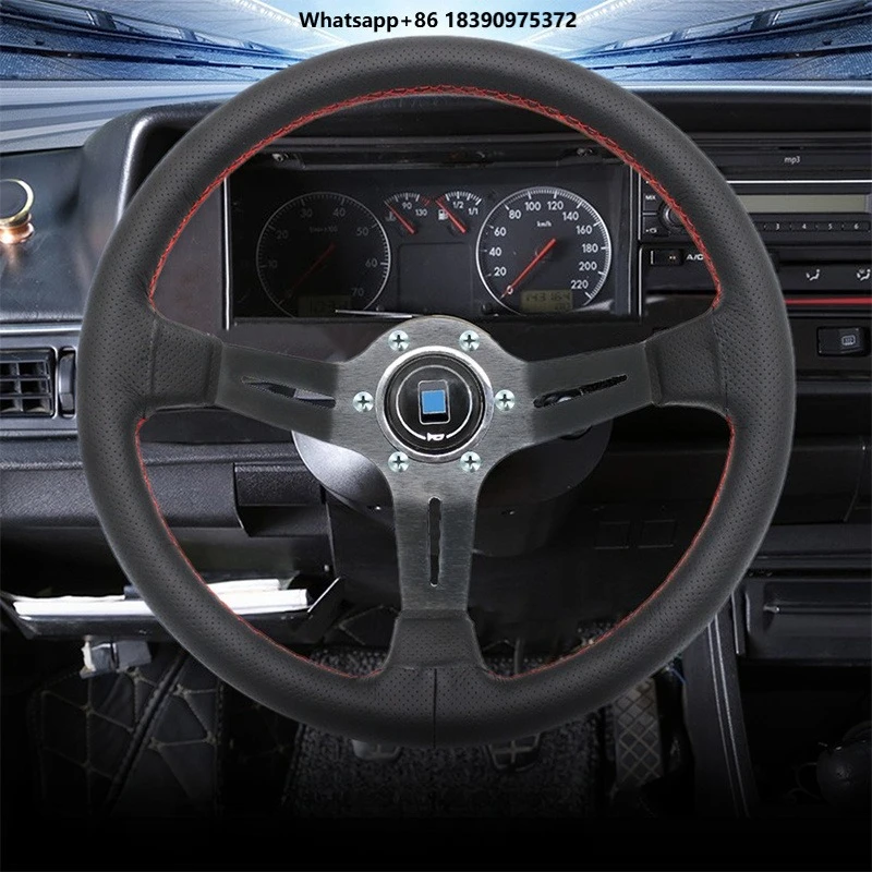 

Sports-Style JDM Car Steering Wheel Made of PVC