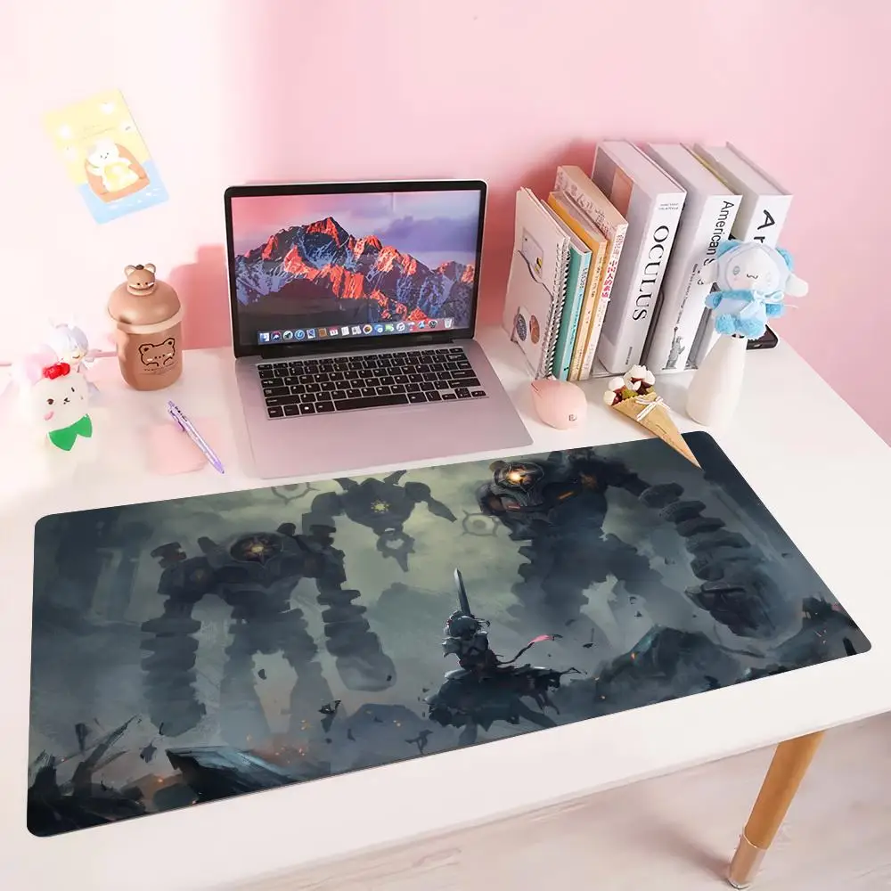 G-Genshin-lmpact-T Mouse Large Gaming Mouse Pad Keyboard Mat Desk Pad  Pad Keyboard Non-Slip Pad PC Mouse Game Keyboard Mouse pa image 2