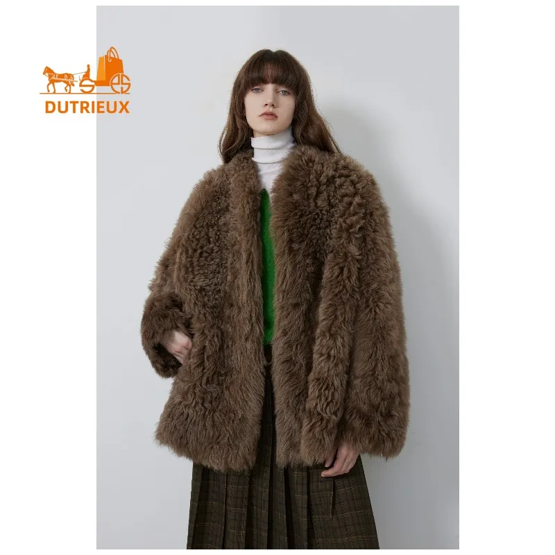 2025 New Winter Women's Fur Loose Short Fur Coat, 100% Mink Fur, Casual Soft and Comfortable Thick Warm Women's Jacket