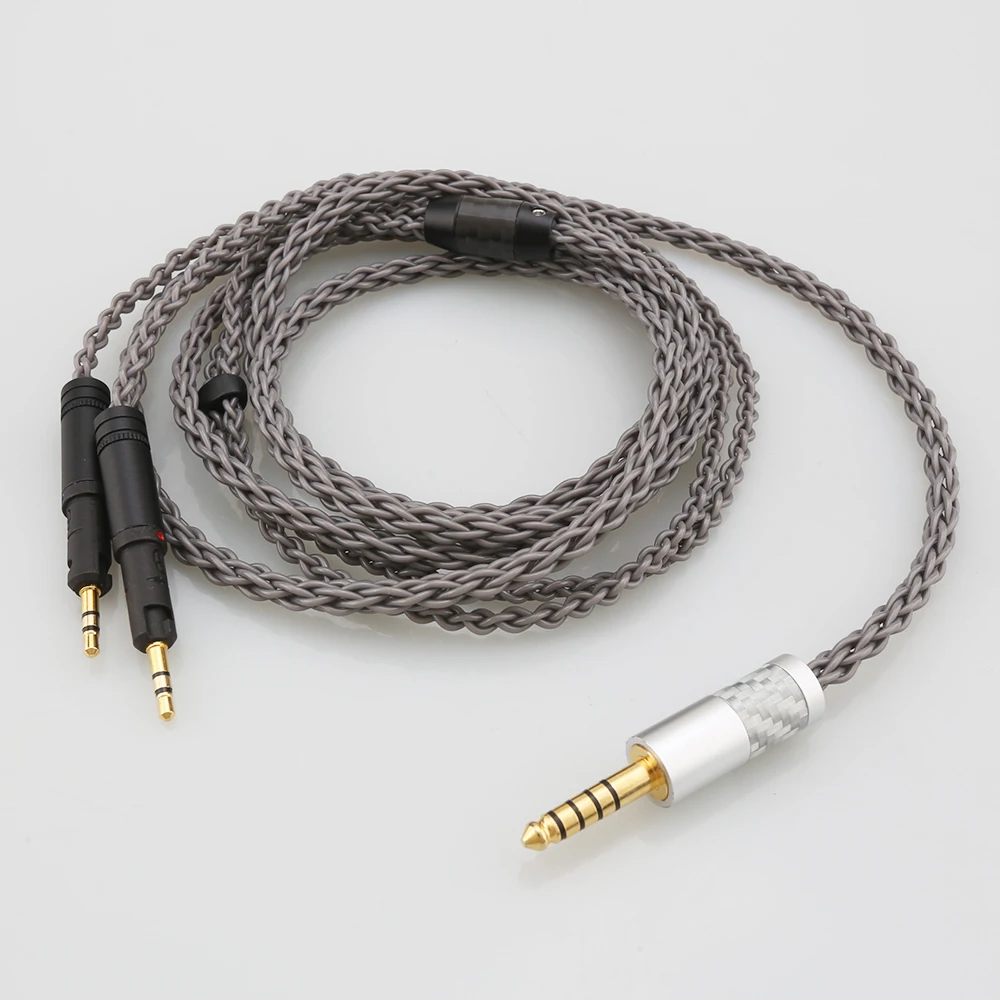 

HiFi 4.4mm 3.5mm 4pin XLR male 8 Cores 7N OCC Silver Plated Earphone Upgrade Balanced Cable For ATH-R70X R70X R70X5 Headphones