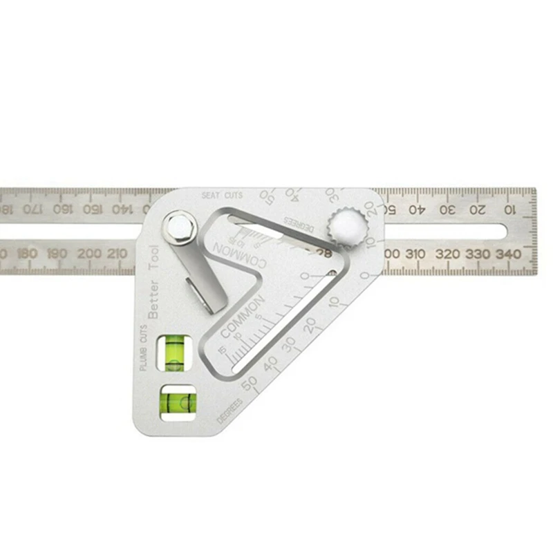 Righello multifunzione per la lavorazione del legno righello multifunzione per ingegnere angolo per la lavorazione del legno combinazione righello quadrato di misurazione