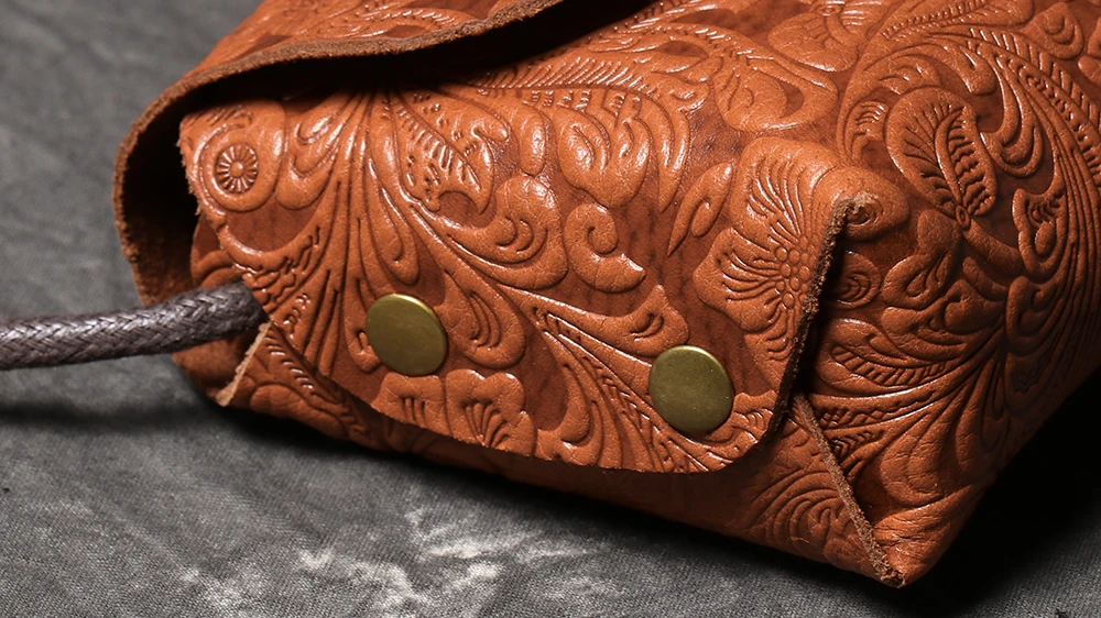 LUOKIR Neue Stil Echtes Leder frauen Tasche 3D Geschnitzte Handwerk Schulter Tasche Top Schicht Rindsleder Casual Umhängetasche Telefon Tasche – Detail 24
