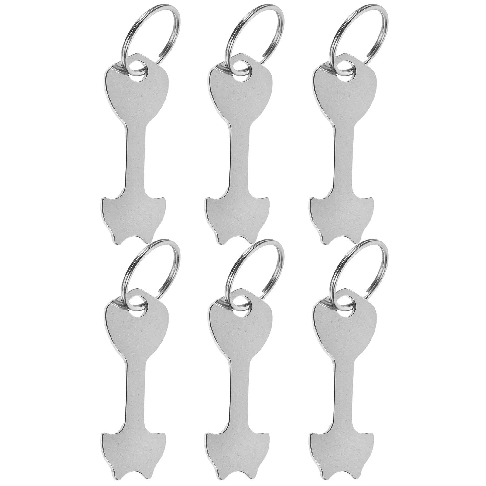 6 Pcs to Disassemble Cart Token Key Fob Tokens Buckle Keychain Zinc Alloy Trolley Ring Hanging Keyring