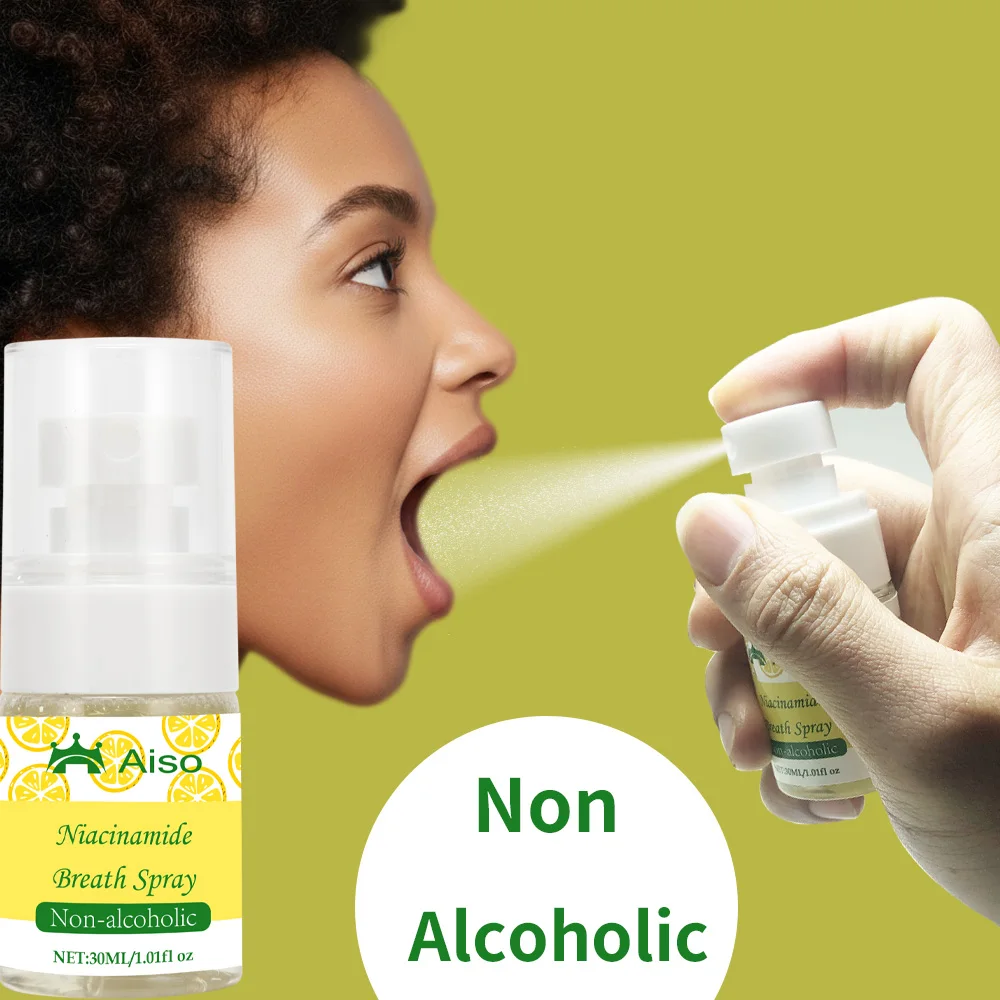 1 Pack of Pineapple Oral Freshening Spray, Contains Niacinamide, Alcohol-Free, Freshens Breath, Suitable for Any Social Occasion
