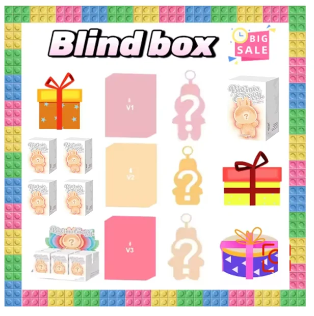 دمية قطيفة معكرون شخصيات كرتونية دمية * هوايات قلادة حلية لطيفة غامضة-صندوق بولي كلوريد الفينيل هدية مفاجئة لمهرجان الأطفال