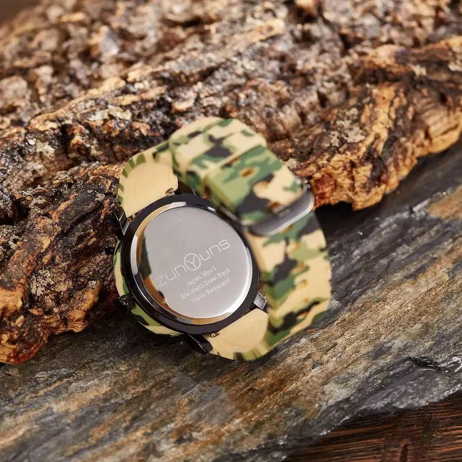 Men Women Couple Camouflage Watch Camouflage Military Silicone Strap Men's and Women's Quartz Clock Men's Relogio Masculino