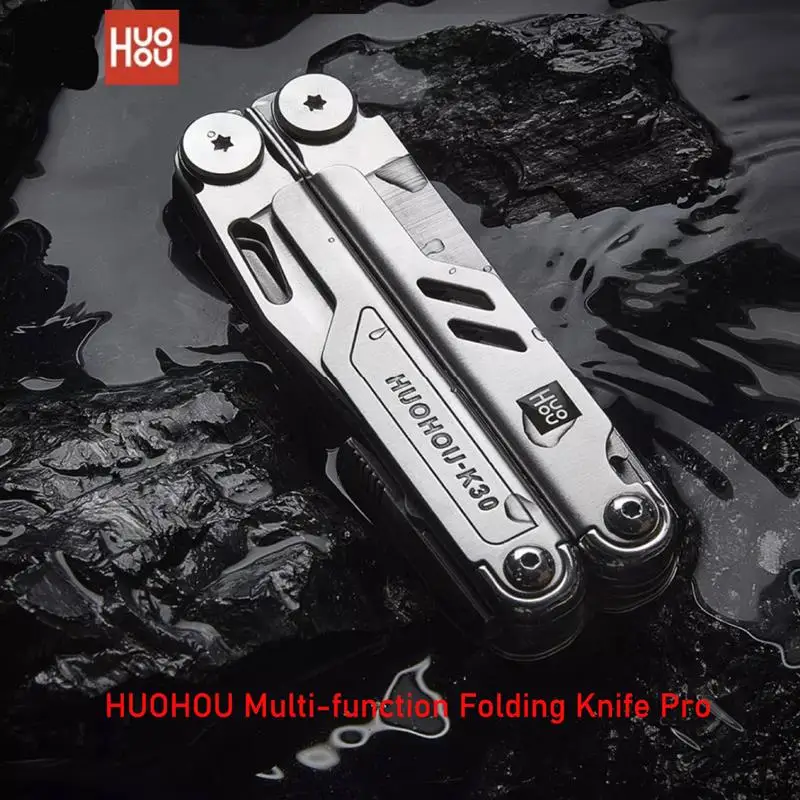 Nuevo Huohou cuchillo plegable multifuncional Pro multiherramientas destornillador cortador de cables pelador equipo de Camping alicates múltiples