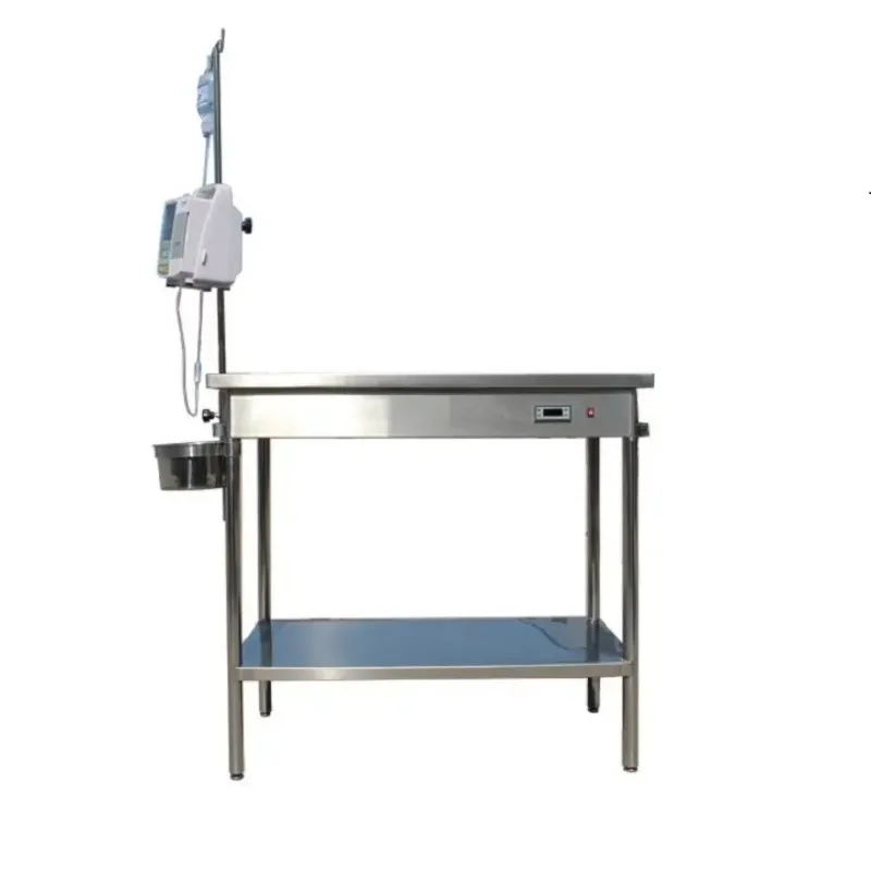 

Small Animal Treatment Table Veterinary Clinic Surgical Exam Table With IV Pole