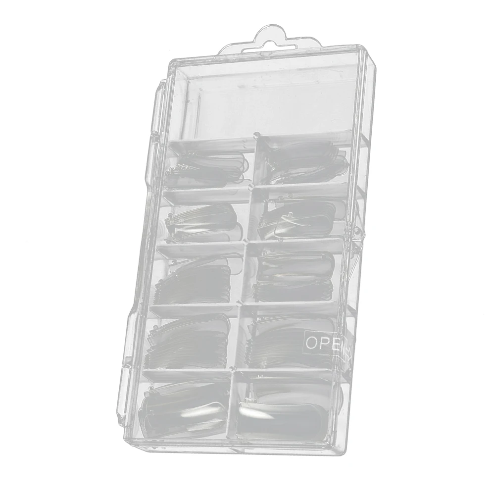 

100pcs Nail Extension Mold Tips False Nails Glitter Manicure Accessories Scale Design Gel Acrylic Fingernails Salon Use