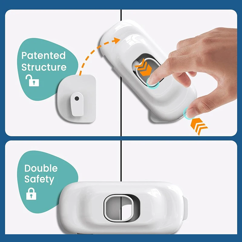 가정 냉장고 잠금 냉장고 냉동고 문짝 캐치 잠금, 유아 어린이 캐비닛 안전 잠금 장치, 아기 안전 어린이 잠금 장치